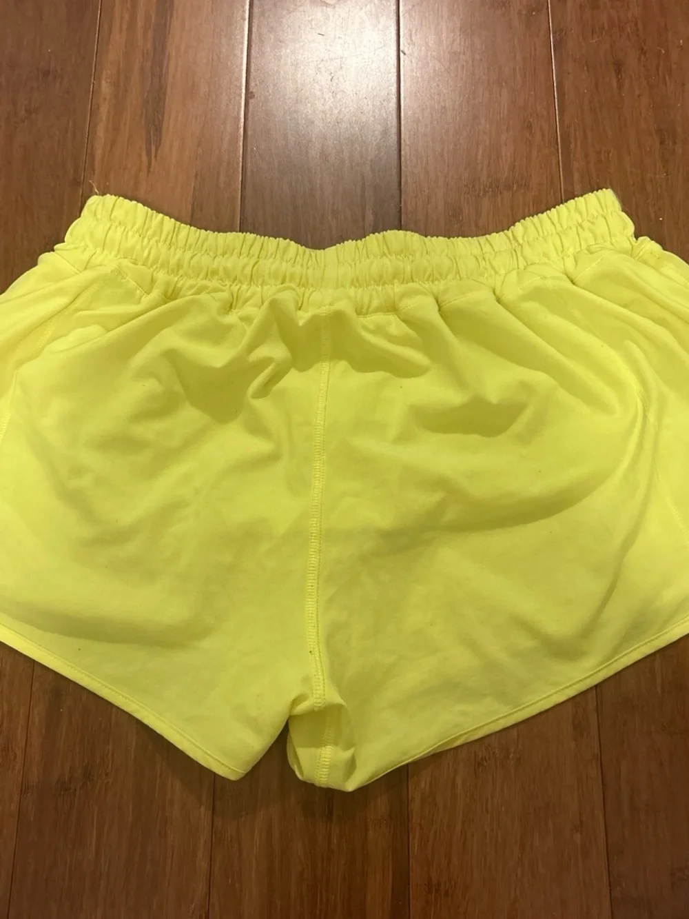 lululemon athletica Neon Yellow Hotty Hot Low Rise Shorts 2.5